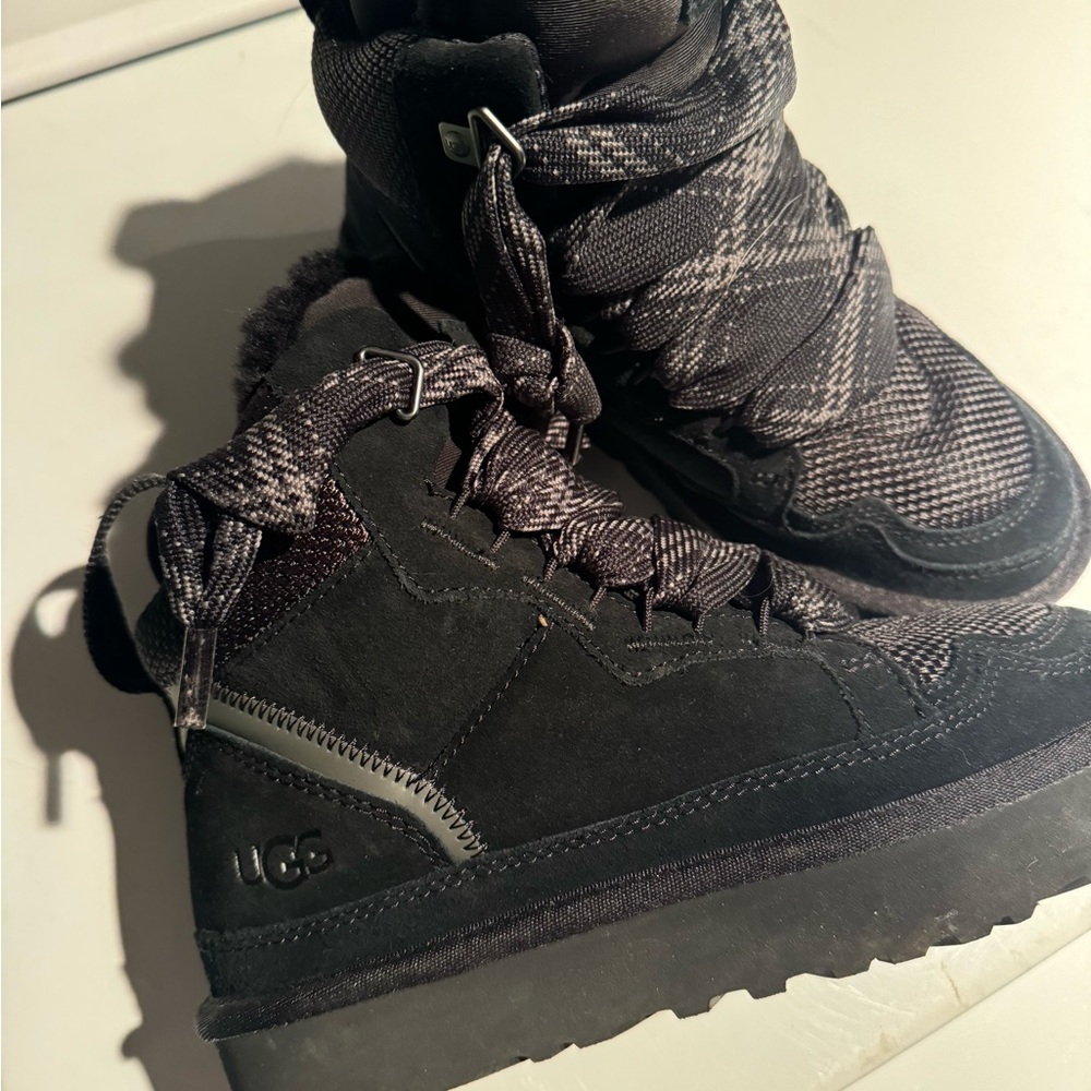 UGG Lowmel Black Plaid Women's Boots